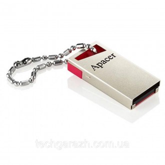 USB 2.0 Apacer AH112 red комплектується стильним ланцюжком для підвищення рівня . . фото 3