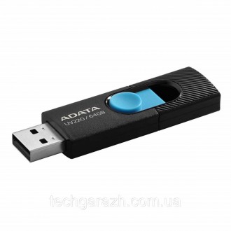 USB флеш накопичувач A-DATA
Гладкий дизайн USB-конектора у висувному корпусі, що. . фото 2