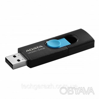 USB флеш накопичувач A-DATA
Гладкий дизайн USB-конектора у висувному корпусі, що. . фото 1