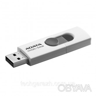 Флешка ADATA UV220 64GB USB 2.0 (AUV220-64G-RWHGY) — просте та доступне рішення,. . фото 1