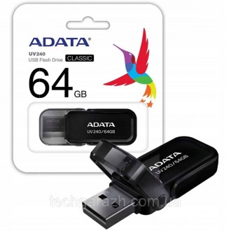 Накопичувач ADATA 64GB UV240 USB 2.0 (AUV240-64G-RBK) — привабливий варіант, якщ. . фото 5