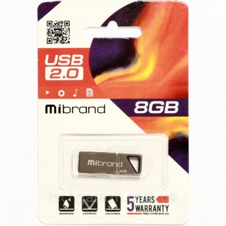 Mibrand Stingray (Скат) — flash-накопичувач ємністю 8Гб темно-сірого кольору ста. . фото 3