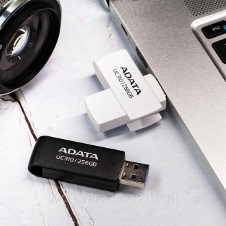 Флешка A-DATA USB 3.2 UC310 256Gb Black – просте та доступне рішення, якщо вам п. . фото 8