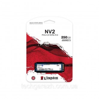 Твердотільний накопичувач SSD Kingston NV2 250GB інтерфейсом NVMe PCIe Gen 4.0 x. . фото 4