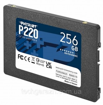 Накопичувач SSD Patriot P220 256GB 2.5" 7mm SATAIII — ідеальне рішення для повся. . фото 4