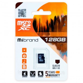 microSDXC (UHS-1 U3) Mibrand 128Gb class 10 — карта пам’яті класу швидкості U3 о. . фото 2