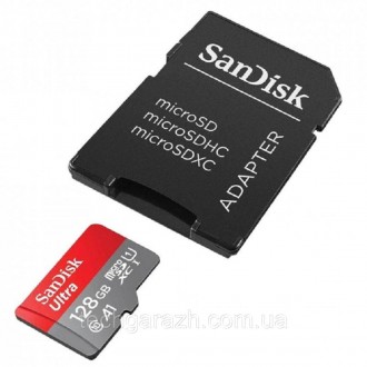 Карти SanDisk Ultra 128Gb class 10 A1 (adapter) сумісні зі смартфонами та планше. . фото 5