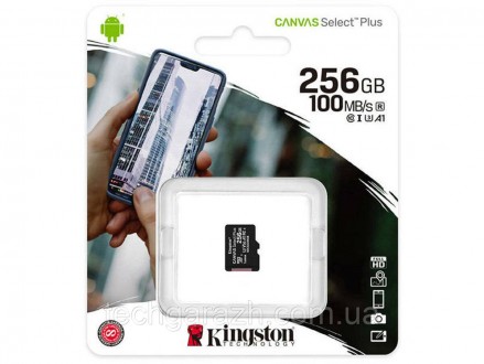 Карти пам'яті Canvas Select Plus microSDXC компанії Kingston сумісні з пристроям. . фото 4