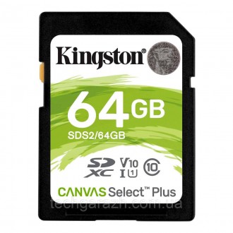 SD-карта Canvas Select ™ SD компанії Kingston розрахована на те, щоб бути надійн. . фото 2