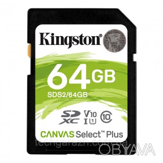 SD-карта Canvas Select ™ SD компанії Kingston розрахована на те, щоб бути надійн. . фото 1
