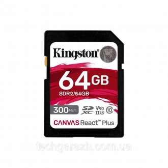 Картка пам'яті Canvas React Plus SD від Kingston забезпечує високу продуктивніст. . фото 2