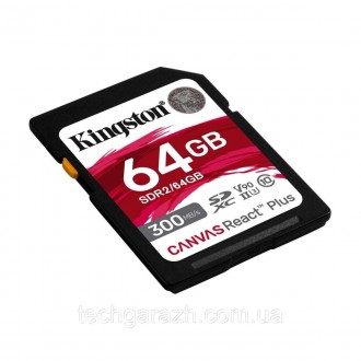 Картка пам'яті Canvas React Plus SD від Kingston забезпечує високу продуктивніст. . фото 3