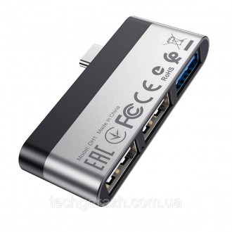 BOROFONE DH1 адаптер USB-C на USB, алюмінієвий сплав, широка сумісність
1. Матер. . фото 4