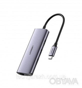 Компактна та портативна USB-С док-станція 5-в-1 Ugreen CM252 (60718) оснащена тр. . фото 1