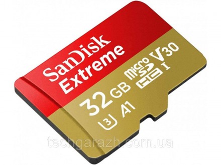 Картка пам'яті SanDisk Extreme A1 32Gb дозволяє заощаджувати час, передаючи дані. . фото 3