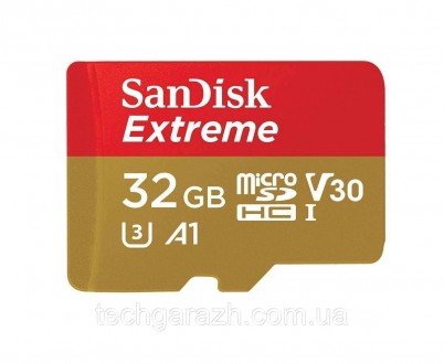 Картка пам'яті SanDisk Extreme A1 32Gb дозволяє заощаджувати час, передаючи дані. . фото 2