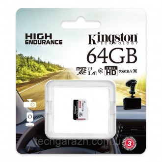 Kingston microSDXC 64GB High Endurance Class 10 UHS-I U1 A1 (SDCE / 64GB)
Карта . . фото 2