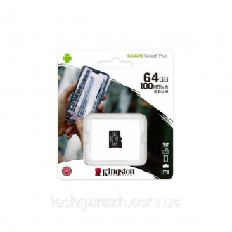 Карти пам'яті Canvas Select Plus microSD компанії Kingston сумісні з пристроями . . фото 3