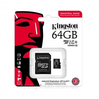 Карта пам'яті Kingston Industrial microSD UHS-I U3 SDCIT2/64GB призначена для ро. . фото 5