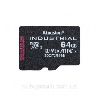Карта пам'яті Kingston Industrial microSD UHS-I U3 SDCIT2/64GB призначена для ро. . фото 3