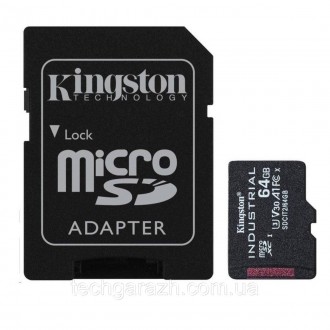 Карта пам'яті Kingston Industrial microSD UHS-I U3 SDCIT2/64GB призначена для ро. . фото 2