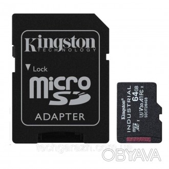 Карта пам'яті Kingston Industrial microSD UHS-I U3 SDCIT2/64GB призначена для ро. . фото 1