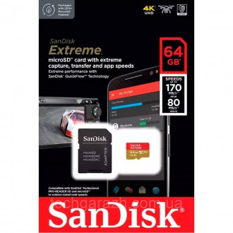 Картка пам'яті SanDisk Extreme microSDXC дозволяє заощаджувати час, передаючи да. . фото 5