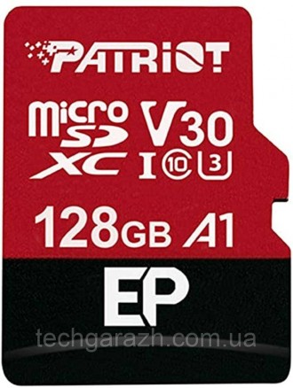 Сучасна MicroSD-карта Patriot EP A1 має 10 клас швидкості та специфікацію V30 A1. . фото 2