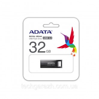 Флешка A-DATA UR340 32Gb Black — просте та доступне рішення, якщо вам потрібно п. . фото 6