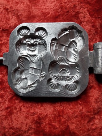 Vintage Soviet waffle iron USSR Nuts Flower Cakes Bears винтажная форма для выпе. . фото 6