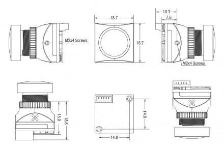 Характеристики:
Матрица: Sony 1/3" CMOS
Соотношение сторон: 16:9 / 4:3 (переключ. . фото 6