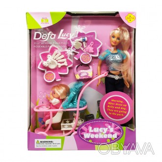 Барвистий дитячий набір з лялькою "Defa Lucy" 20958 включає в себе лялечку-маму . . фото 1
