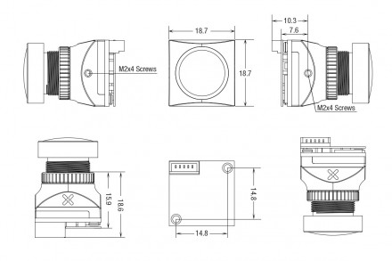 Особенности:
Камера FPV Foxeer Night Cat 3 Micro оснащена 1/3-дюймовым CMOS-сенс. . фото 5