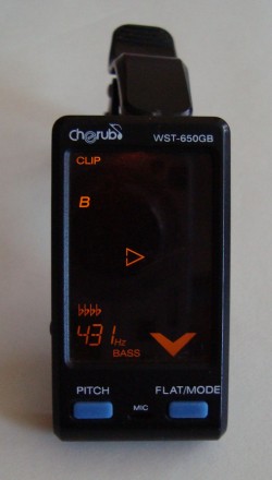 Тюнер Cherub WST-650 GB Для гитарной и бас-гитарной настройки
CHERUB WST-650GB
. . фото 7