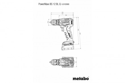 Metabo PowerMaxx BS 12 Q - безщітковий дриль-шурупокрут підвищеної потужності, я. . фото 4