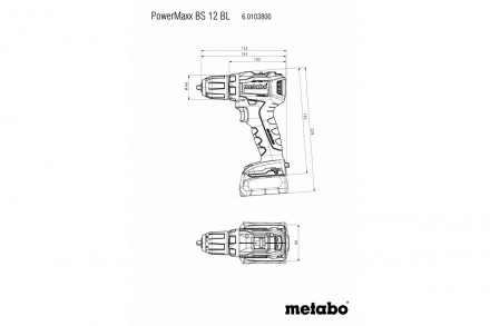 Metabo PowerMaxx BS 12 BL - безщітковий дриль-шурупокрут підвищеної потужності, . . фото 3