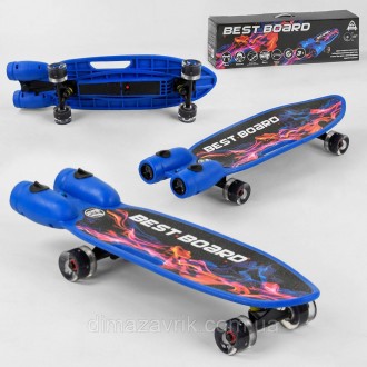 Скейтборд S-00605 Best Board с музыкой и дымом, USB зарядка,
аккумуляторные бата. . фото 2