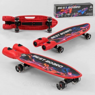 Скейтборд S-00605 Best Board с музыкой и дымом, USB зарядка,
аккумуляторные бата. . фото 3
