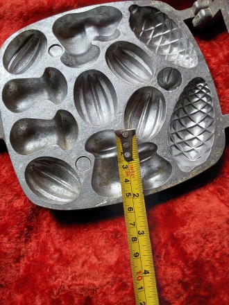 Редкая винтажная форма для выпечки домашнего цельного печенья Грибы Орехи Шишки . . фото 8