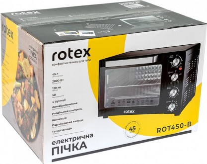 Описание:
Электрическая печь ROTEX ROT450-B / 45 л
Электрическая духовка Rotex R. . фото 10