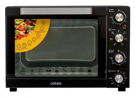 Описание:
Электрическая печь ROTEX ROT650-B / 60 л конвекция, пицца, вертел, под. . фото 4