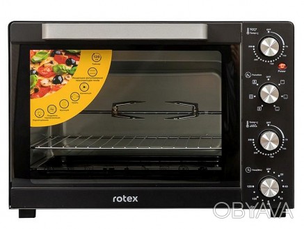 Описание:
Электрическая печь ROTEX ROT650-B / 60 л конвекция, пицца, вертел, под. . фото 1