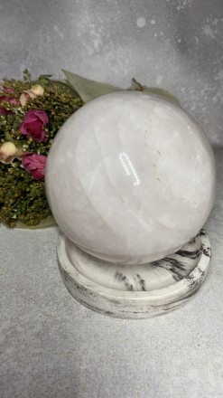  Пропонуємо Вам гарну, велику сферу(шар) з натурального каменю - рожевий кварц. . . фото 5