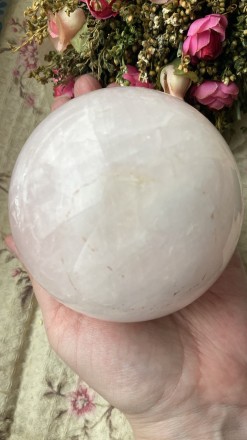  Пропонуємо Вам гарну, велику сферу(шар) з натурального каменю - рожевий кварц. . . фото 8