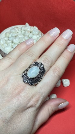  Пропонуємо Вам неперевершене кільце з чарівно-прекрасним місячним каменем . Інд. . фото 6