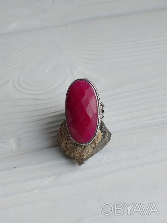 Рубин кольцо с натуральным камнем рубин размер 18.8 кольцо с натуральным рубином