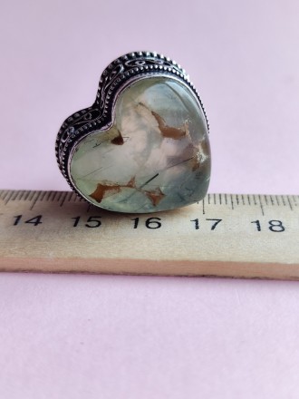 Пропонуємо вам купити кільце з натуральними каменем преніт.
Розмір 16,5.
	
	
	
	. . фото 7