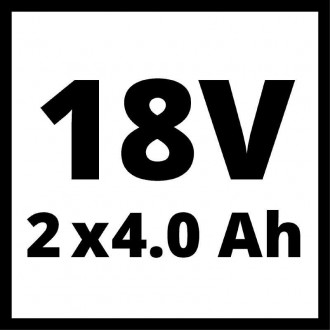 
Аккумуляторная батарея Einhell Power X-Change Li-Ion 18V 4,0 Ah (4511396) линей. . фото 5