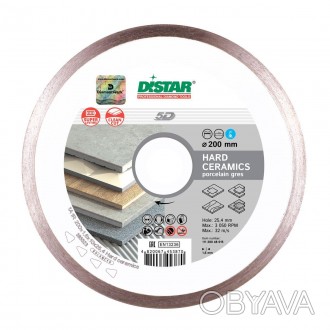 Алмазный диск для плитки Distar Hard Ceramics предназначен для высококачественно. . фото 1