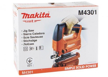 
Лобзик Makita M4301 предназначен для быстрой, гладкой и аккуратной распиловки п. . фото 7